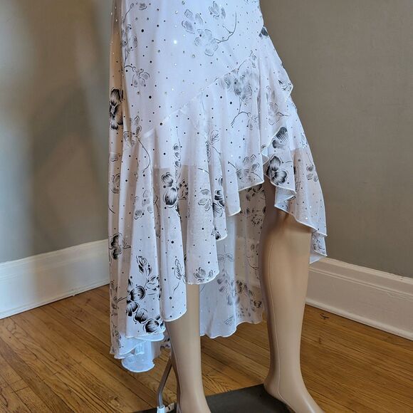 Vintage Y2K Taboo Floral Midi Dress, Rhinestone Embellishment, Fairycore, Size S - Picture 9 of 10